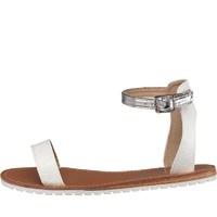 fluid womens ankle strap sandals whitesilver