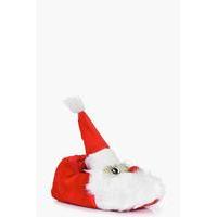 fleece santa clause novelty slipper red