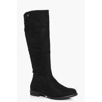 Flat Knee High Boot - black