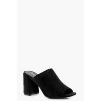 Flared Heel Mule - black