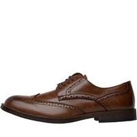 Fluid Mens Brogue Shoes Dark Tan