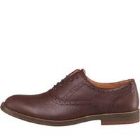 fluid mens punch detail lace up shoes burgundy