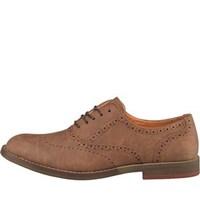 Fluid Mens Punch Detail Lace up Shoes Light Tan