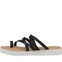 Fluid Womens Strappy Flatform Sandals Black