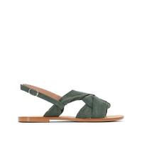 flat knotted leather sandals