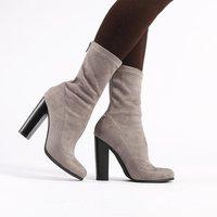 florence ankle boots faux suede grey