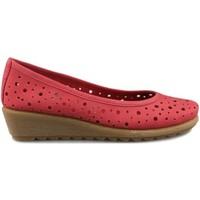 flexx run perfed womens shoes pumps ballerinas in red