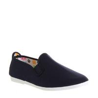 Flossy Plimsole NAVY CANVAS WHITE SOLE