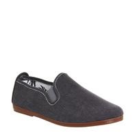 flossy cuenca plimsole grey denim canvas