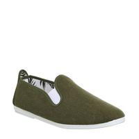 Flossy Tony Plimsole KHAKI CANVAS