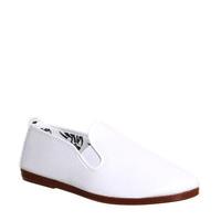 Flossy Elastic Pump WHITE CANVAS