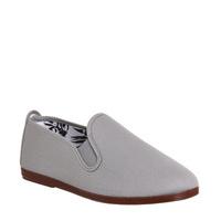 flossy elastic pump light grey canvas