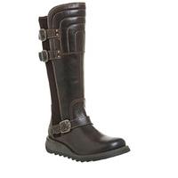 Fly London Sher Tall Boot DARK BROWN RUG OIL SUEDE