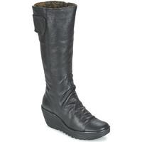 fly london yulo womens high boots in black