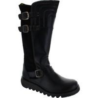 fly london sher womens high boots in black