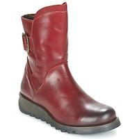 fly london sien womens mid boots in red