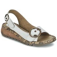 fly london tram womens sandals in white