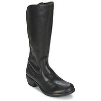 fly london miam womens high boots in black