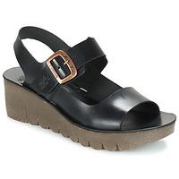 fly london yail womens sandals in black