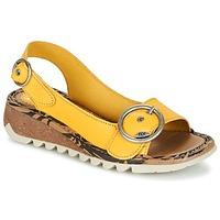 fly london tram womens sandals in yellow