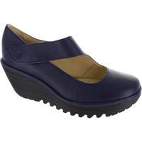 fly london yasi womens court shoes in blue