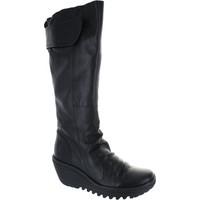 fly london yulo womens high boots in black