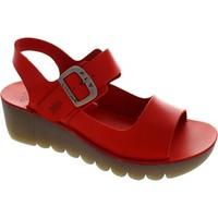 fly london yail womens sandals in red