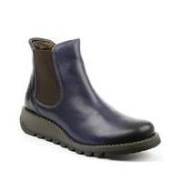 Fly London Blue Womens Chelsea Boot