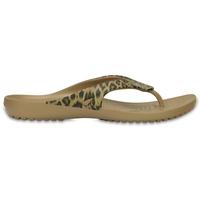 Flip Flops Women Gold Kadee II Leopard Print