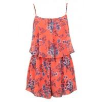FLORAL DOUBLE LAYER PLAYSUIT