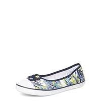 Floral Satin Low Skater Shoes, Bright Multi