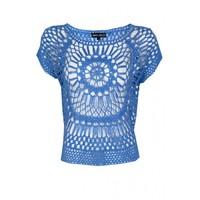 flower front crochet top