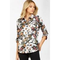 FLORAL SATEEN SHIRT