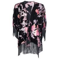 FLORAL DEVORE KIMONO