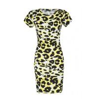 FLURO LEOPARD MINI BODYCON DRS