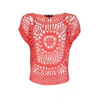 flower front crochet top