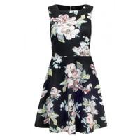 floral scuba skater dress