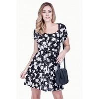 floral viscose shirt tea dress