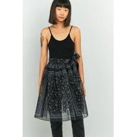 fleamadonna bandana sheer tie waist skirt black