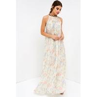 Floral Halter Maxi Dress