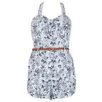 Floral Chambray Playsuit-8