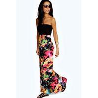 floral bandeau maxi dress multi