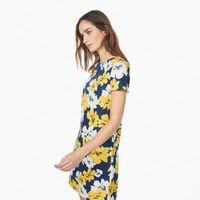 Floral A-line Dress - Marine