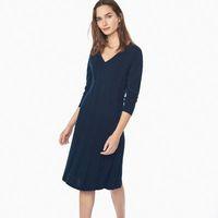 Flared Cable Dress - Evening Blue