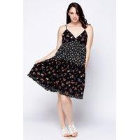 Floral Ruffle Panel Dress