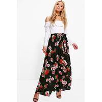 Floral Chiffon Wrap Maxi Skirt - multi