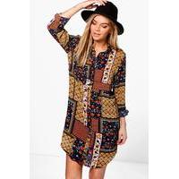 floral scarf print dress midnight