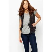 fleeced sleeveless gilet