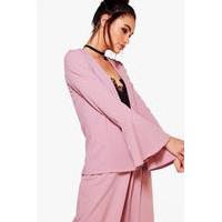 Flute Sleeve Jacket - mauve