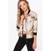 Floral Print Bomber - multi